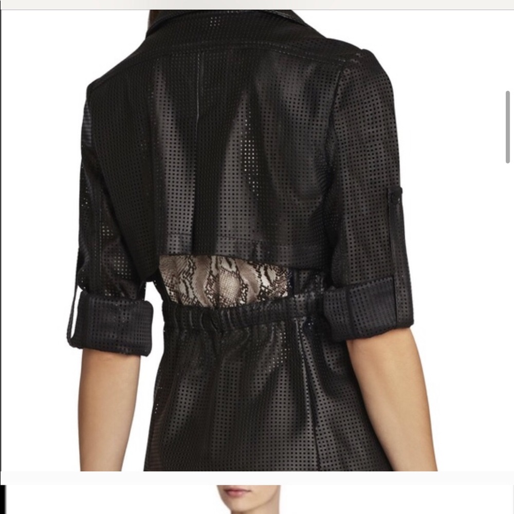 BCGB perforated faux leather jacket.
